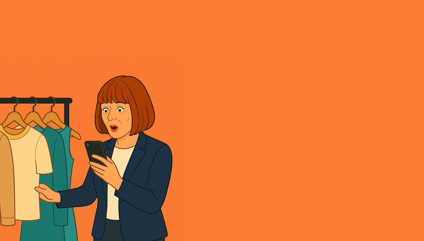 Person shopping with discount cards